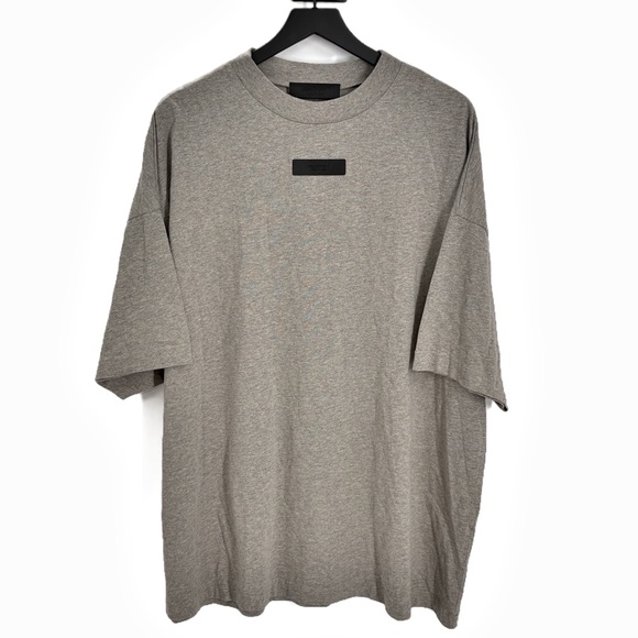 Fear of God Other - Essentials Fear of God Oversized Tee Large Heather Gray Rubber Logo NWOT